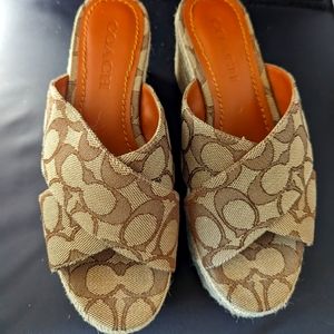 Coach platform espadrilles